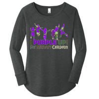 Purple Up For Military Children Camo Women's Perfect Tri Tunic Long Sleeve Shirt