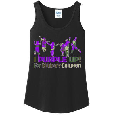 Purple Up For Military Children Camo Ladies Essential Tank