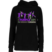 Purple Up For Military Children Camo Womens Funnel Neck Pullover Hood