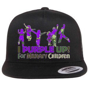 Purple Up For Military Children Camo Flat Bill Trucker Hat