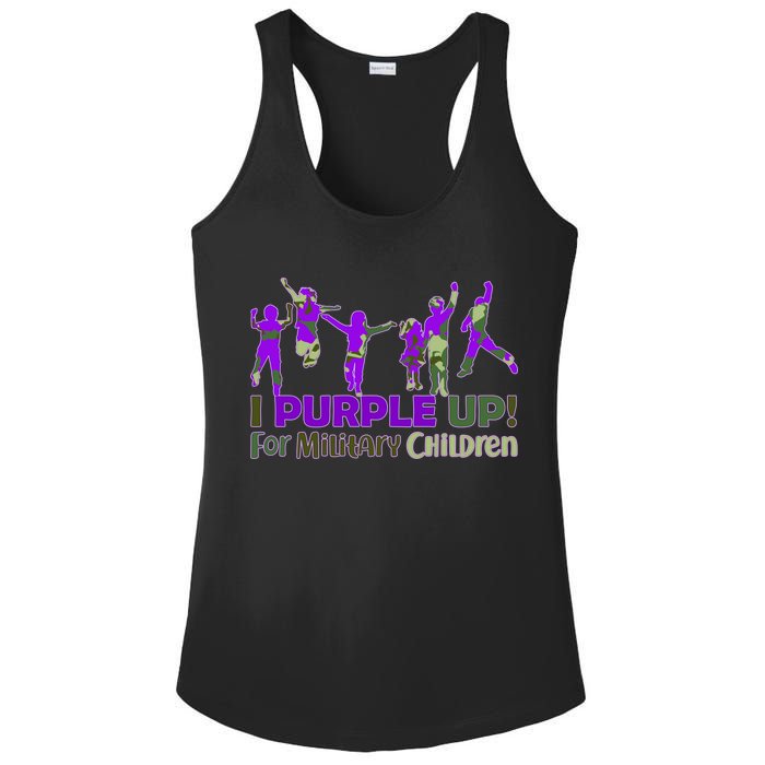 Purple Up For Military Children Camo Ladies PosiCharge Competitor Racerback Tank