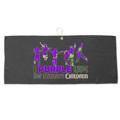 Purple Up For Military Children Camo Large Microfiber Waffle Golf Towel