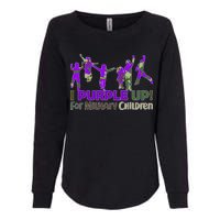 Purple Up For Military Children Camo Womens California Wash Sweatshirt