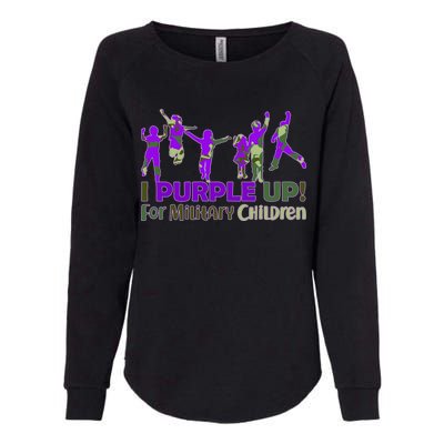 Purple Up For Military Children Camo Womens California Wash Sweatshirt