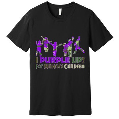 Purple Up For Military Children Camo Premium T-Shirt