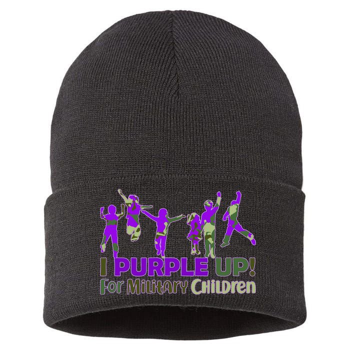 Purple Up For Military Children Camo Sustainable Knit Beanie