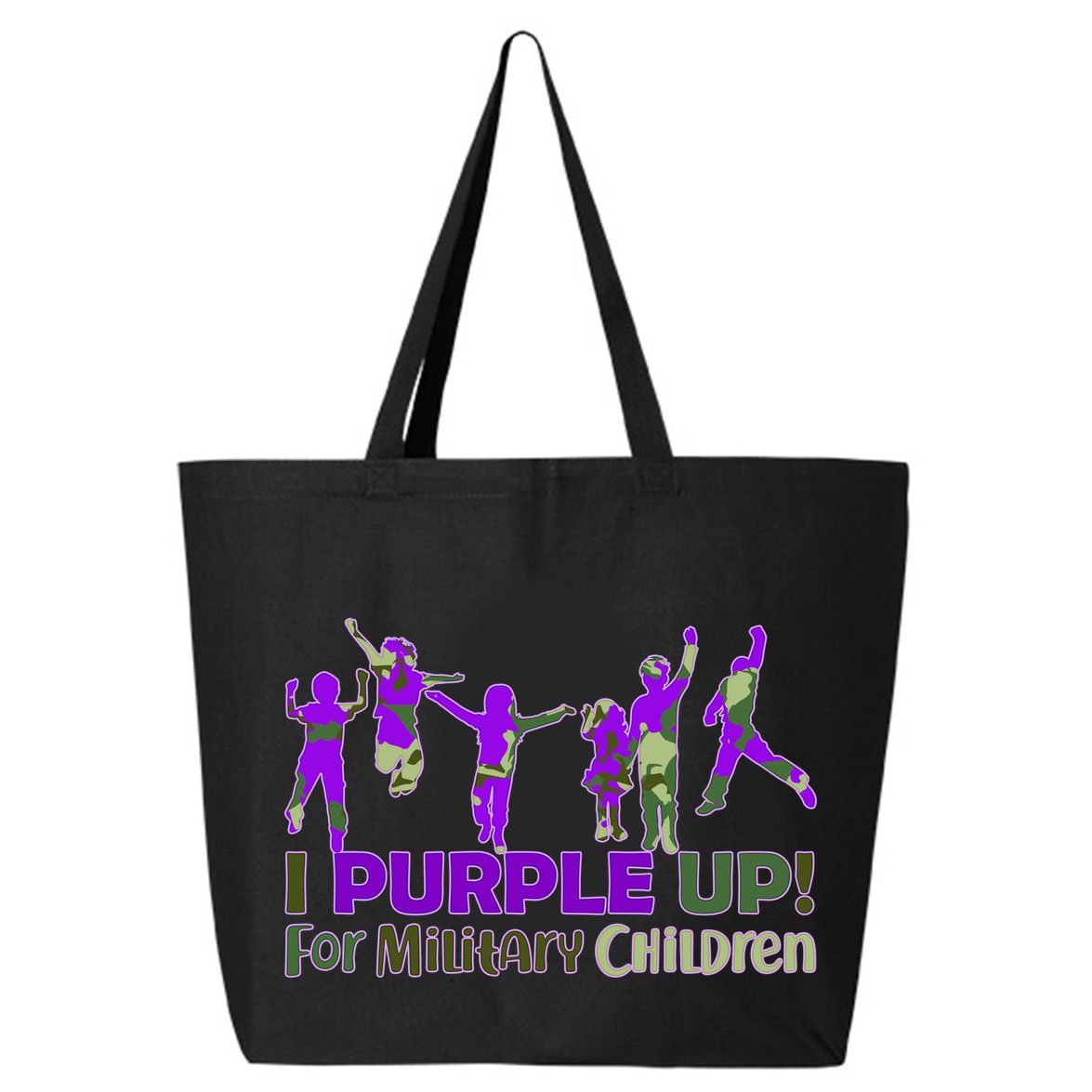 Purple Up For Military Children Camo 25L Jumbo Tote