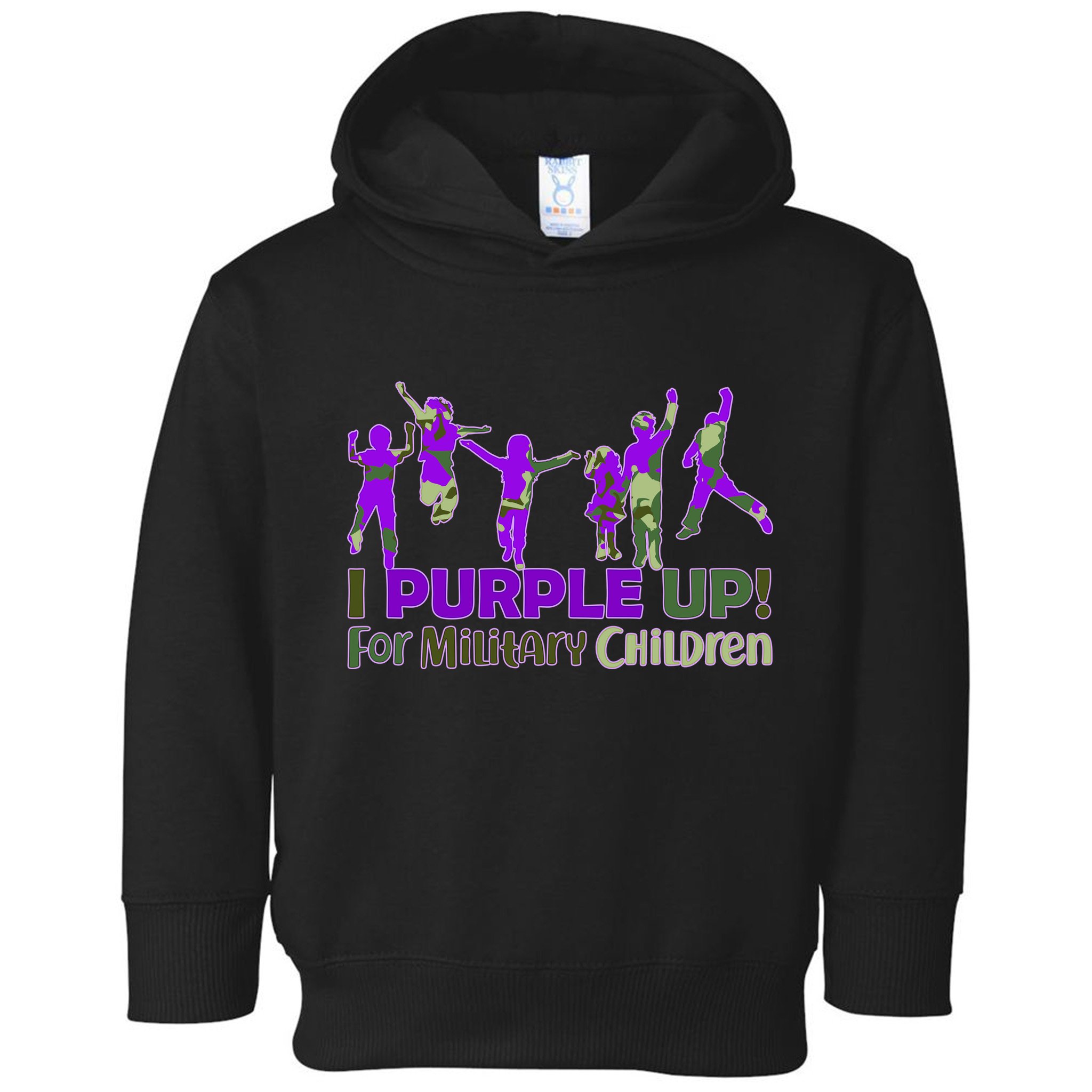 Purple Up For Military Children Camo Toddler Hoodie