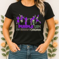 Purple Up For Military Children Camo Womens T-Shirt