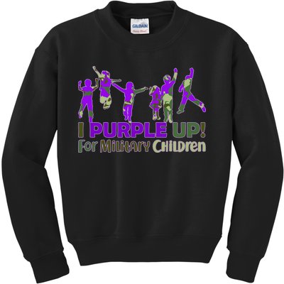 Purple Up For Military Children Camo Kids Sweatshirt