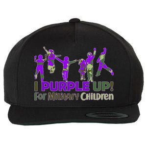 Purple Up For Military Children Camo Wool Snapback Cap