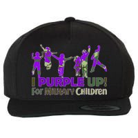 Purple Up For Military Children Camo Wool Snapback Cap