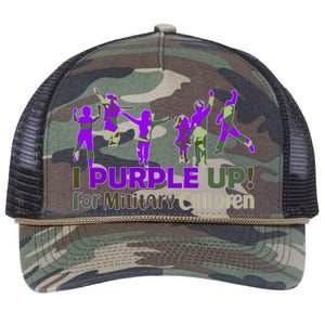 Purple Up For Military Children Camo Retro Rope Trucker Hat Cap