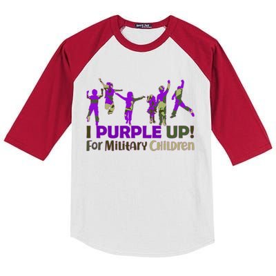 Purple Up For Military Children Camo Kids Colorblock Raglan Jersey