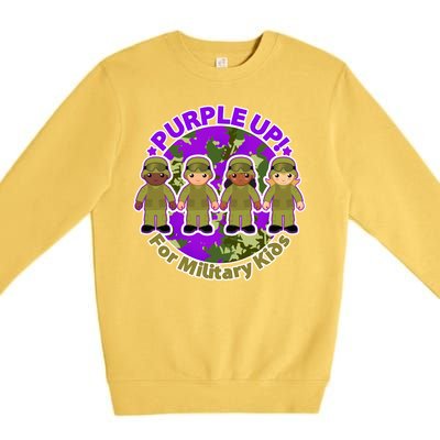 Purple Up! For Military Kids Premium Crewneck Sweatshirt