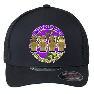 Purple Up! For Military Kids Flexfit Unipanel Trucker Cap