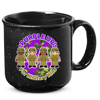 Purple Up! For Military Kids 15oz Campfire Ceramic Mug