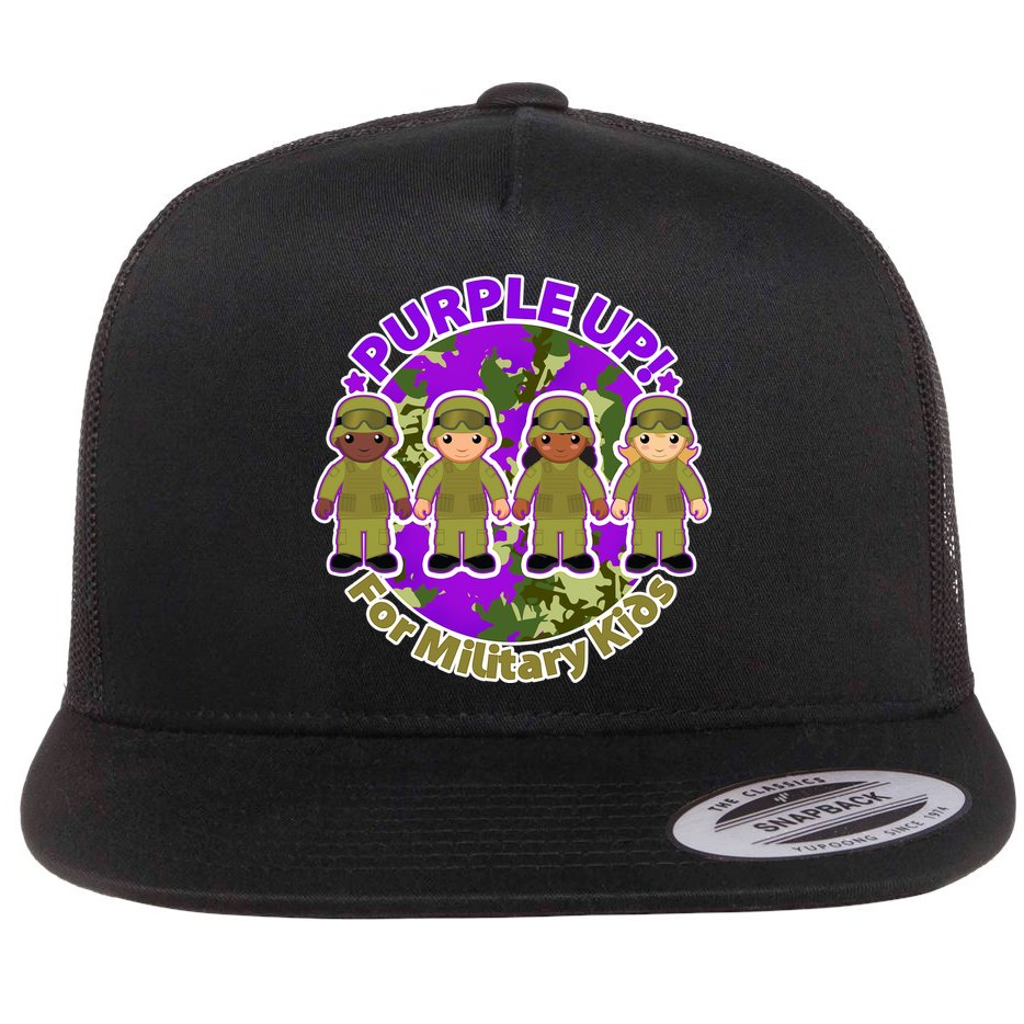 Purple Up! For Military Kids Flat Bill Trucker Hat