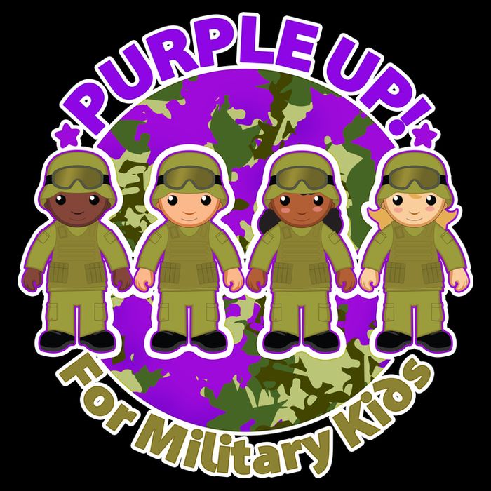 Purple Up! For Military Kids Flat Bill Trucker Hat