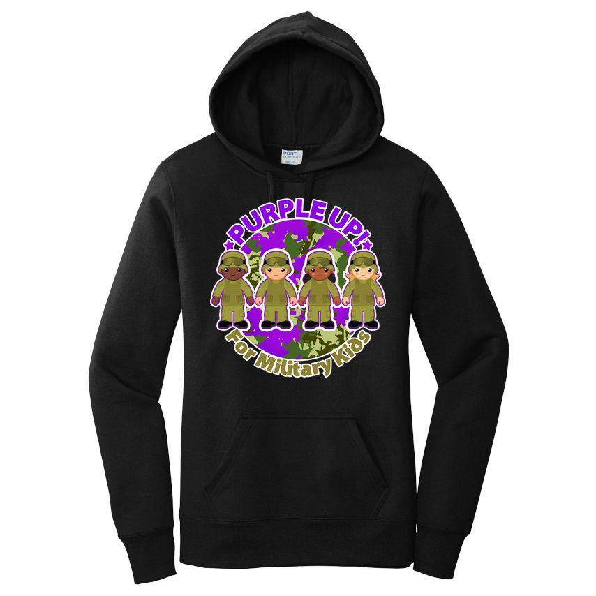 Purple Up! For Military Kids Women's Pullover Hoodie