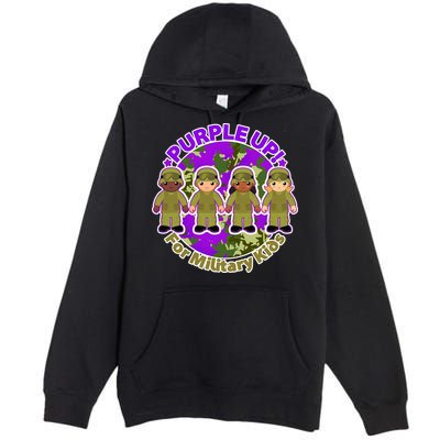Purple Up! For Military Kids Premium Pullover Hoodie