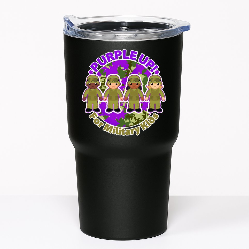 Purple Up! For Military Kids Tumbler