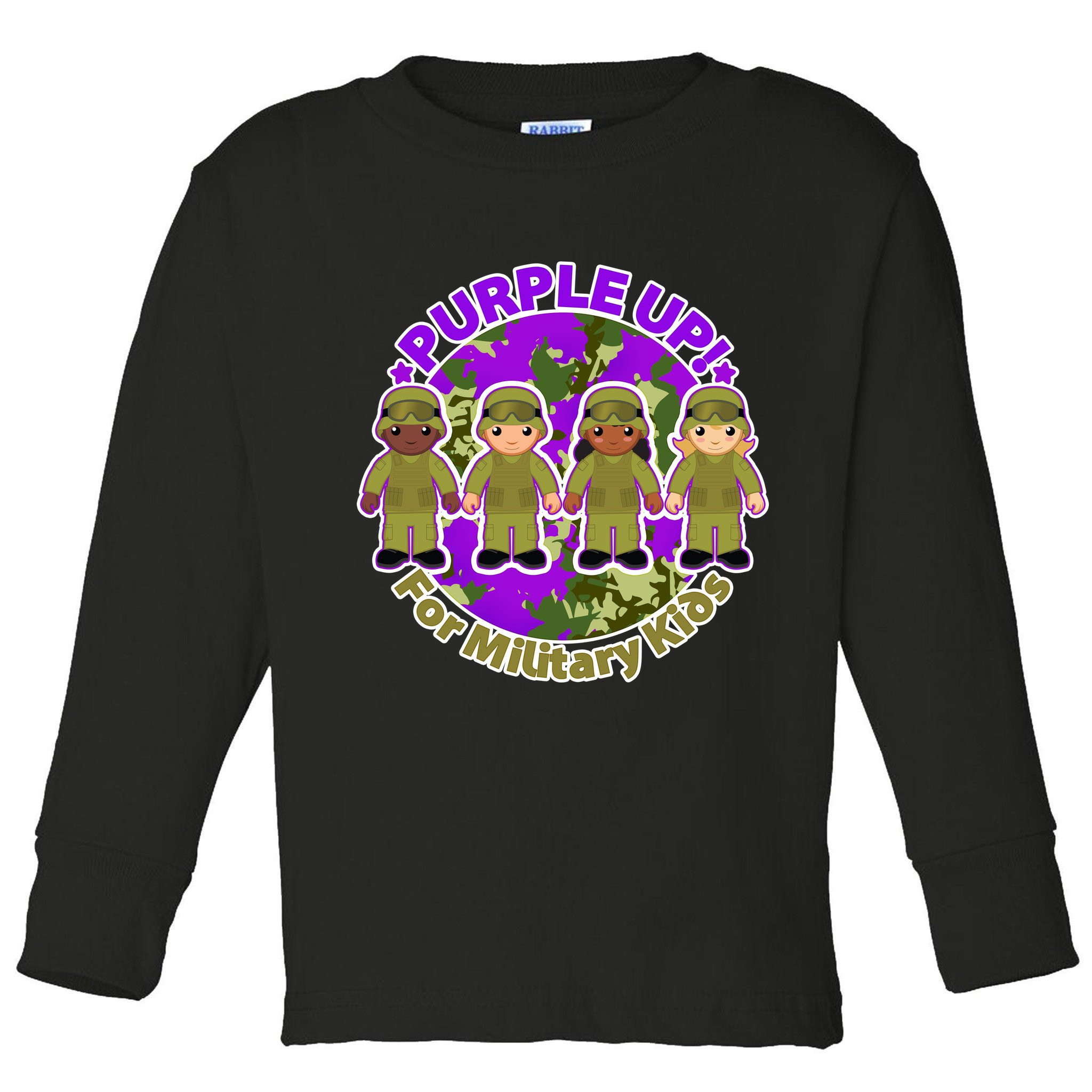 Purple Up! For Military Kids Toddler Long Sleeve Shirt