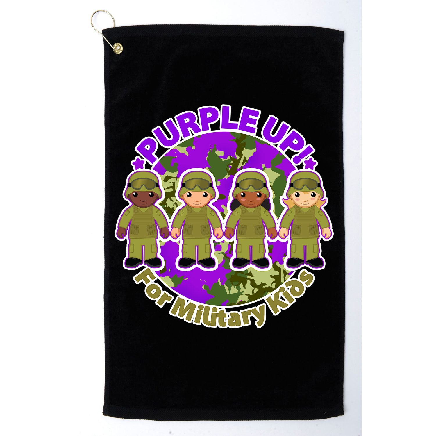 Purple Up! For Military Kids Golf Towel