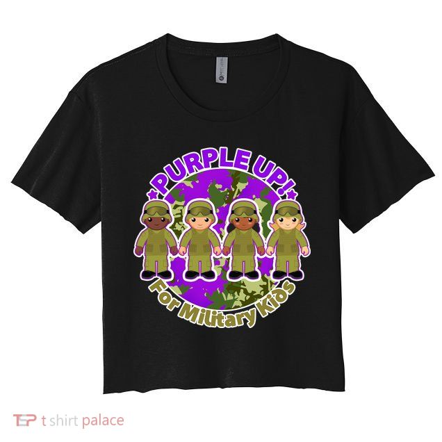 Purple Up! For Military Kids Crop Top