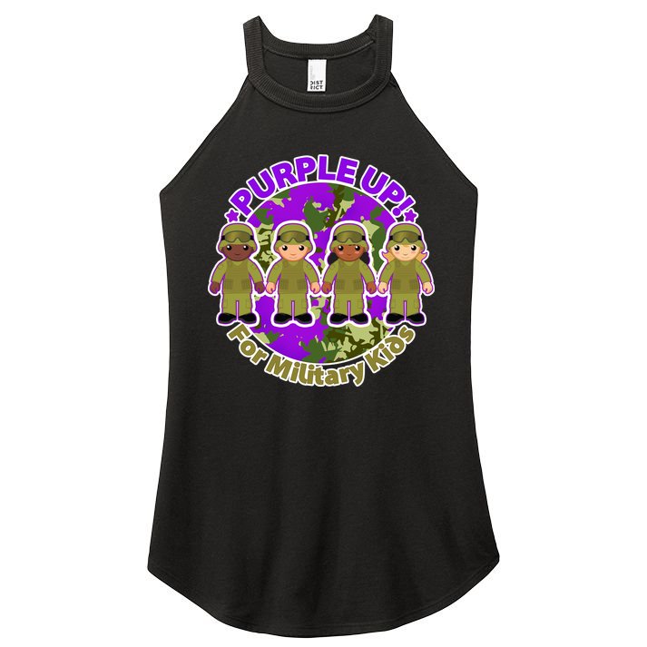 Purple Up! For Military Kids Women's Perfect Tri Rocker Tank