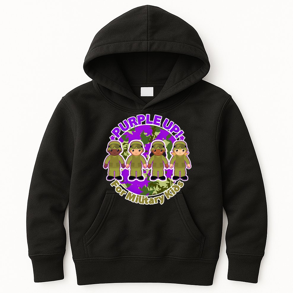 Purple Up! For Military Kids Kids Hoodie
