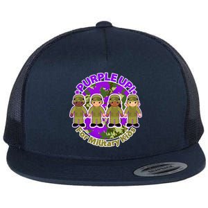 Purple Up! For Military Kids Flat Bill Trucker Hat