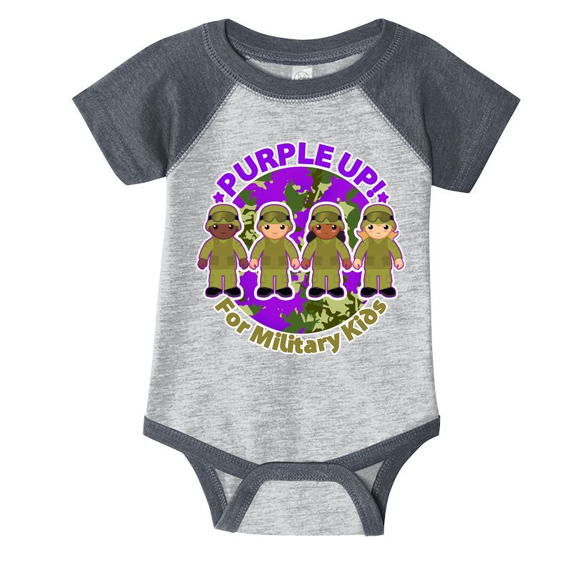 Purple Up! For Military Kids Infant Baby Jersey Bodysuit