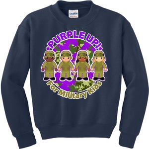 Purple Up! For Military Kids Kids Sweatshirt