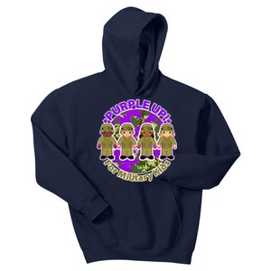 Purple Up! For Military Kids Kids Hoodie