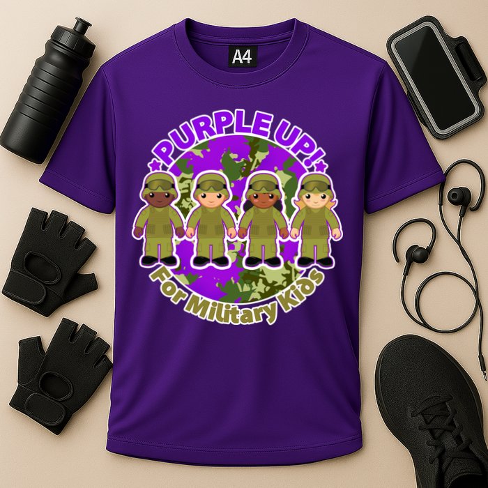 Purple Up! For Military Kids Cooling Performance Crew T-Shirt