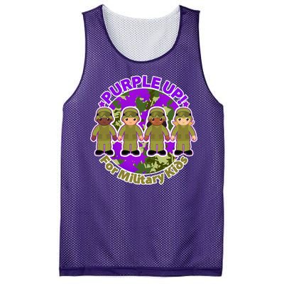 Purple Up! For Military Kids Mesh Reversible Basketball Jersey Tank