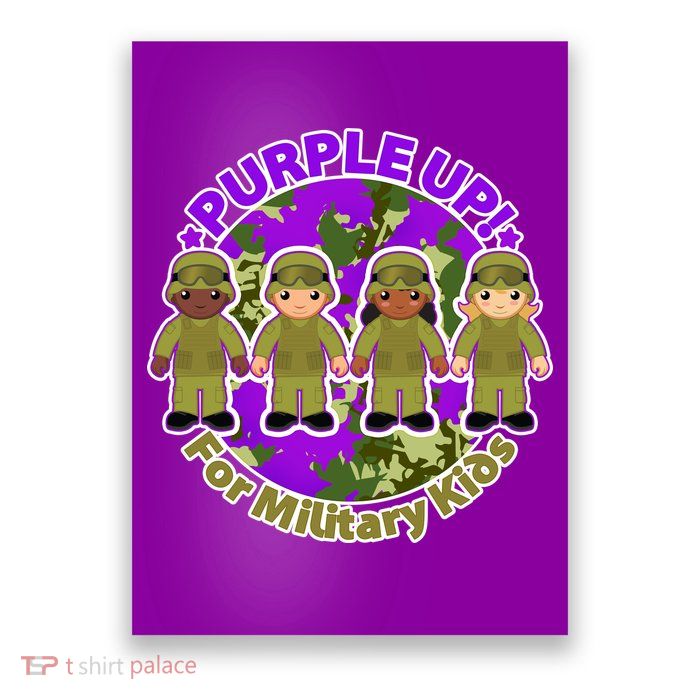Purple Up! For Military Kids Poster