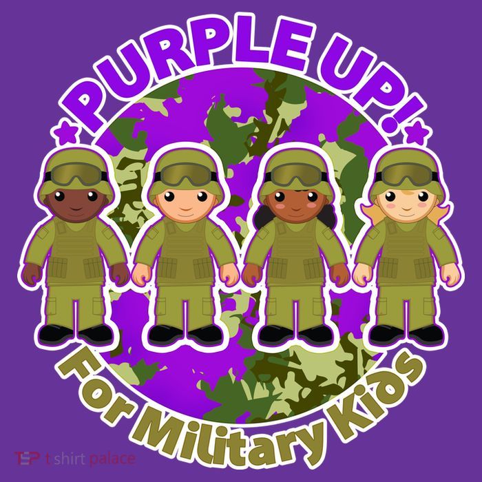 Purple Up! For Military Kids Poster