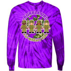 Purple Up! For Military Kids Tie-Dye Long Sleeve Shirt