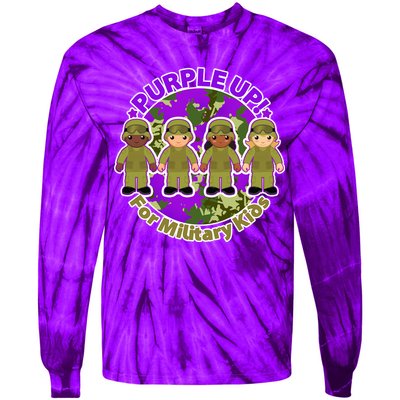 Purple Up! For Military Kids Tie-Dye Long Sleeve Shirt