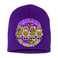 Purple Up! For Military Kids Short Acrylic Beanie