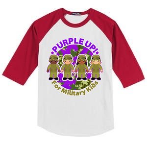 Purple Up! For Military Kids Kids Colorblock Raglan Jersey