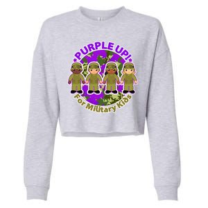 Purple Up! For Military Kids Cropped Pullover Crew