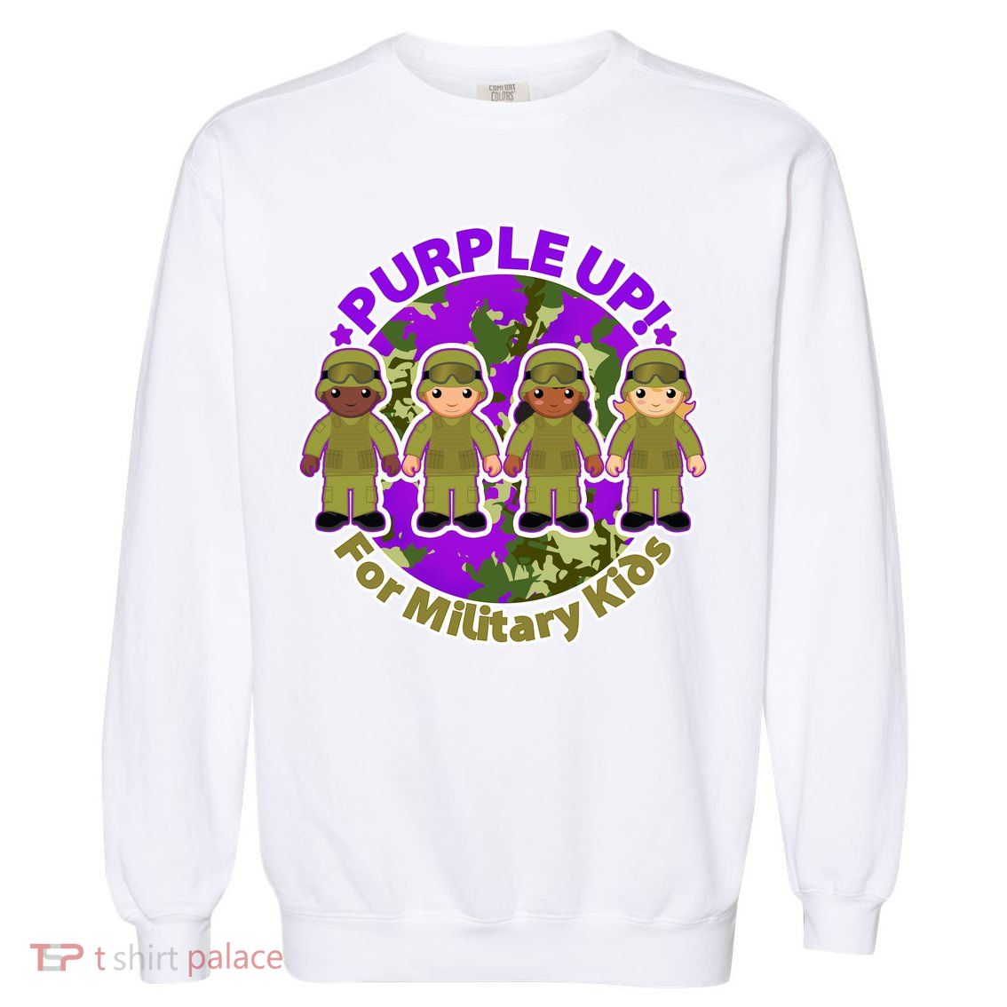 Purple Up! For Military Kids Garment-Dyed Sweatshirt
