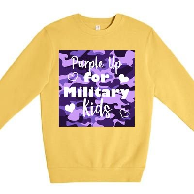 Purple Up For Military Kids Awareness Premium Crewneck Sweatshirt