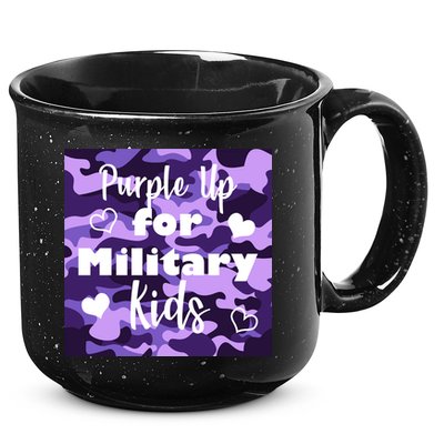 Purple Up For Military Kids Awareness 15oz Campfire Ceramic Mug