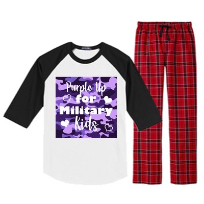 Purple Up For Military Kids Awareness Raglan Sleeve Pajama Set