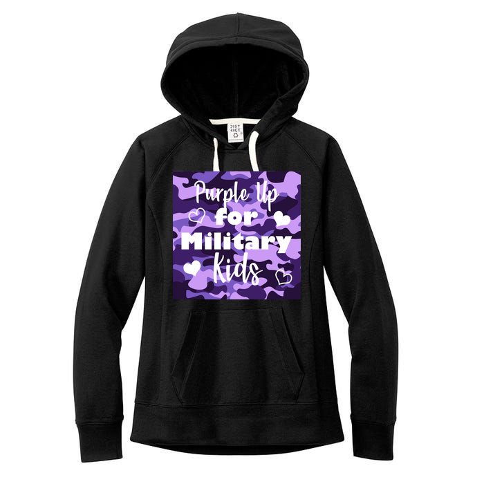 Purple Up For Military Kids Awareness Women's Fleece Hoodie