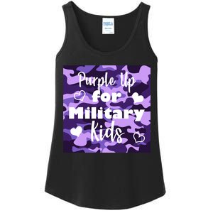 Purple Up For Military Kids Awareness Ladies Essential Tank